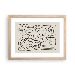 Poster in einem Rahmen aus heller Eiche - Folge der Spur - 40x30 cm