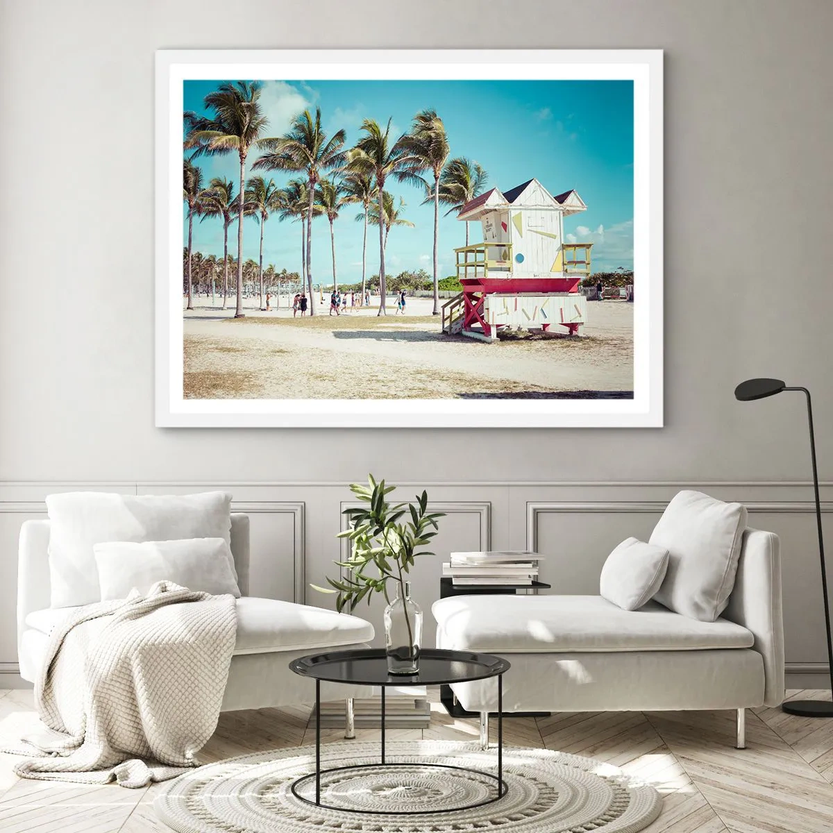 Poster in einem weißen Rahmen - Dir steht ein schöner Tag bevor - 70x50 cm