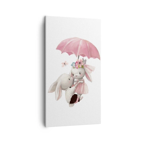 Bild auf Leinwand - Leinwandbild - Das ist eben Liebe - 45x80 cm