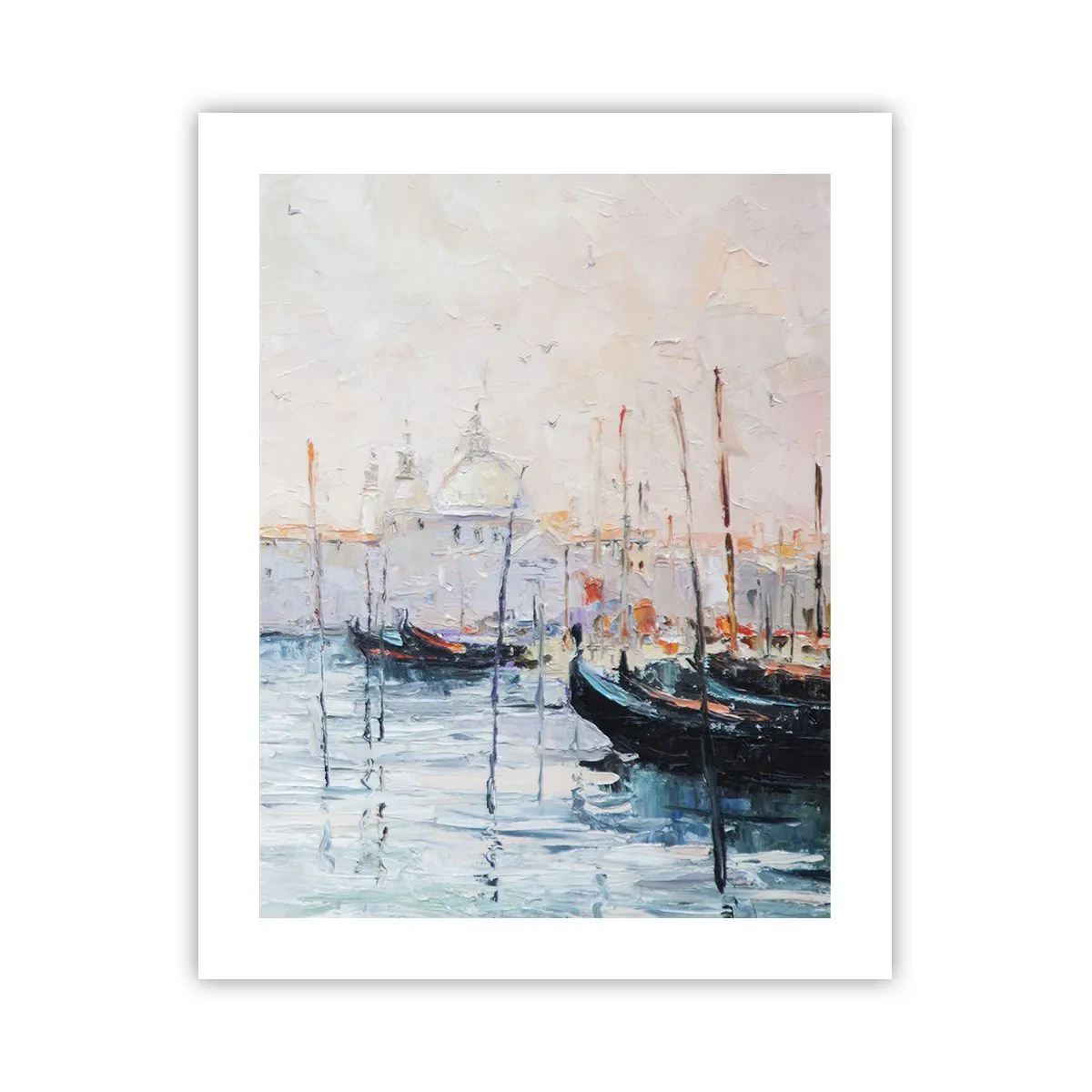 Poster - Hinter dem Wasser, hinter dem Nebel - 40x50 cm