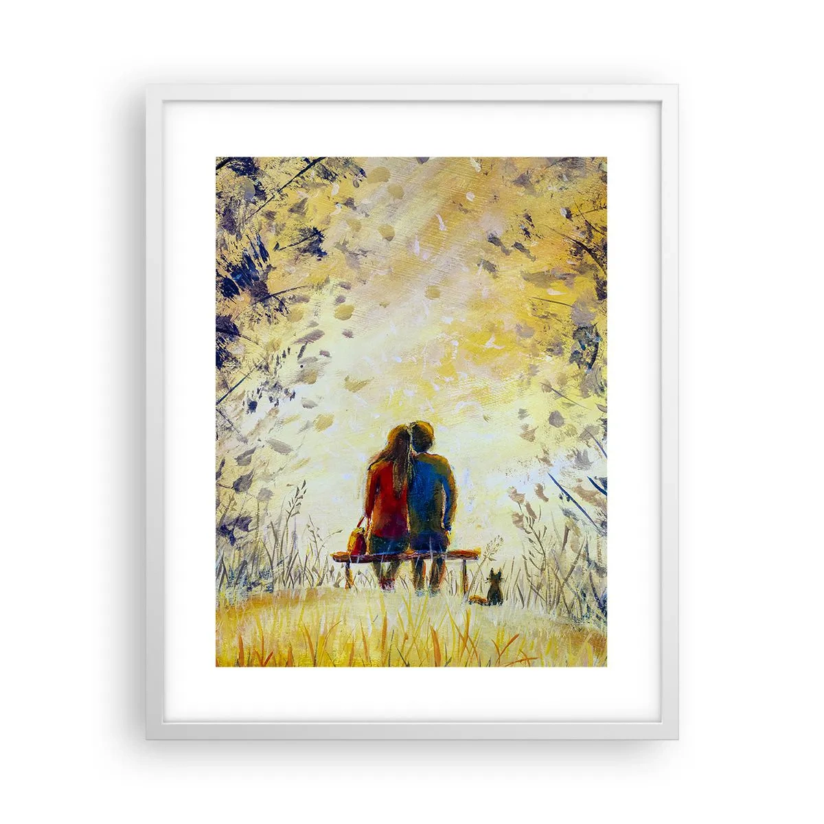 Poster in einem weißen Rahmen - Magischer Augenblick - 40x50 cm