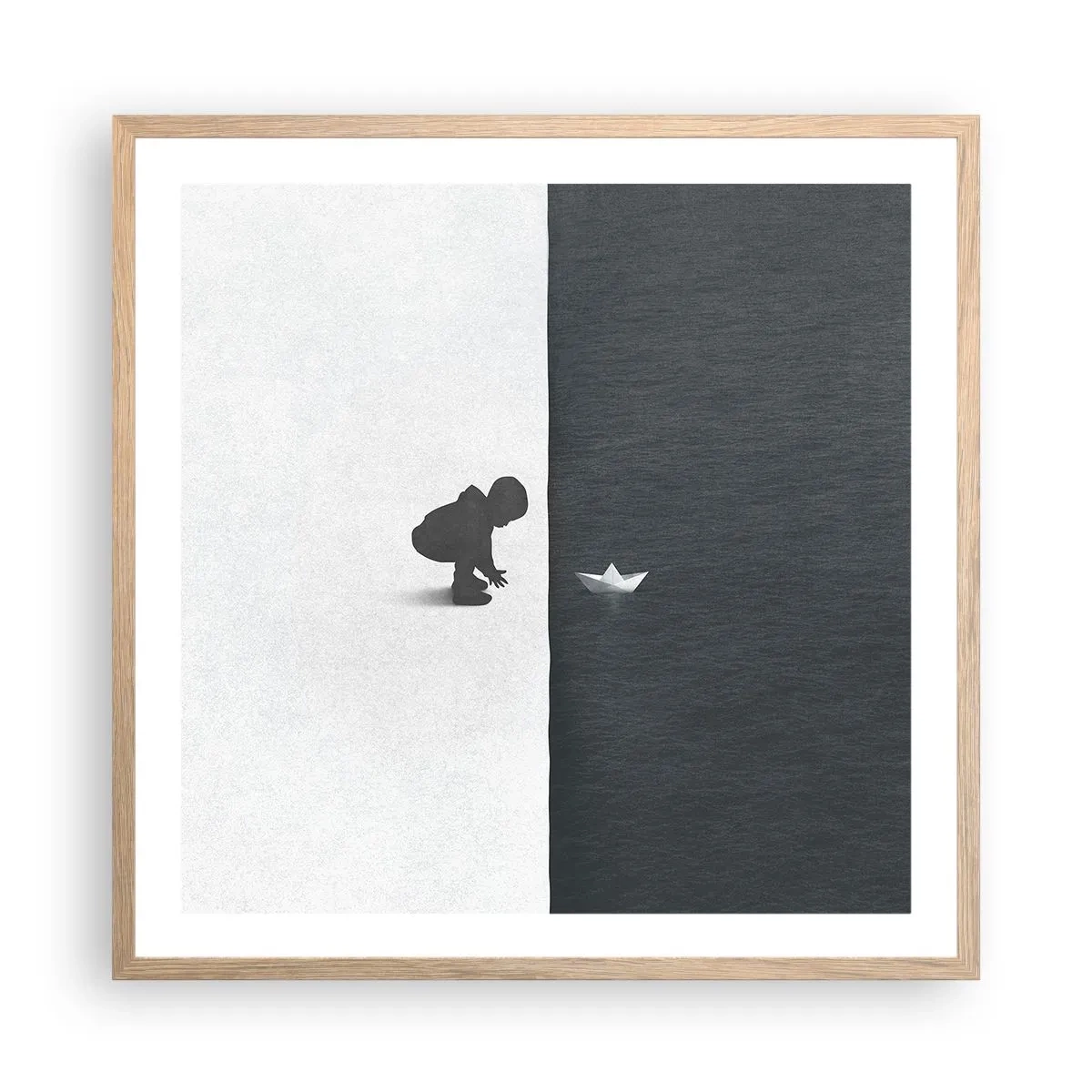 Poster in einem Rahmen aus heller Eiche - Tolle Expedition - 60x60 cm