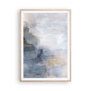 Poster in einem Rahmen aus heller Eiche - Farbtöne und Akkorde - 70x100 cm