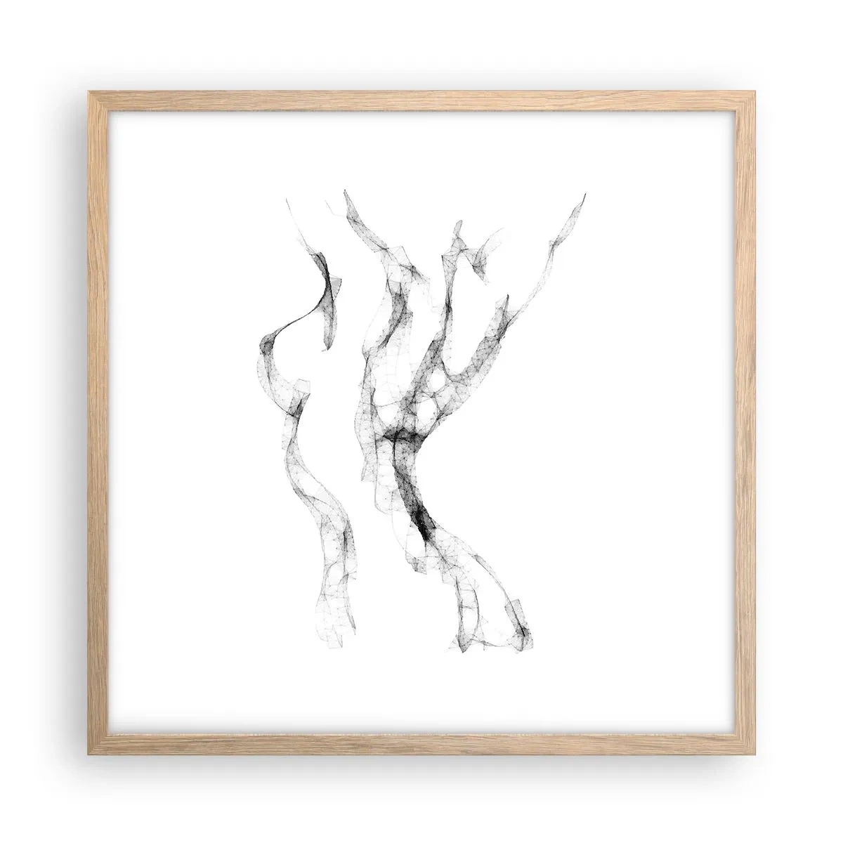 Poster in einem Rahmen aus heller Eiche - Schön und stark - 50x50 cm