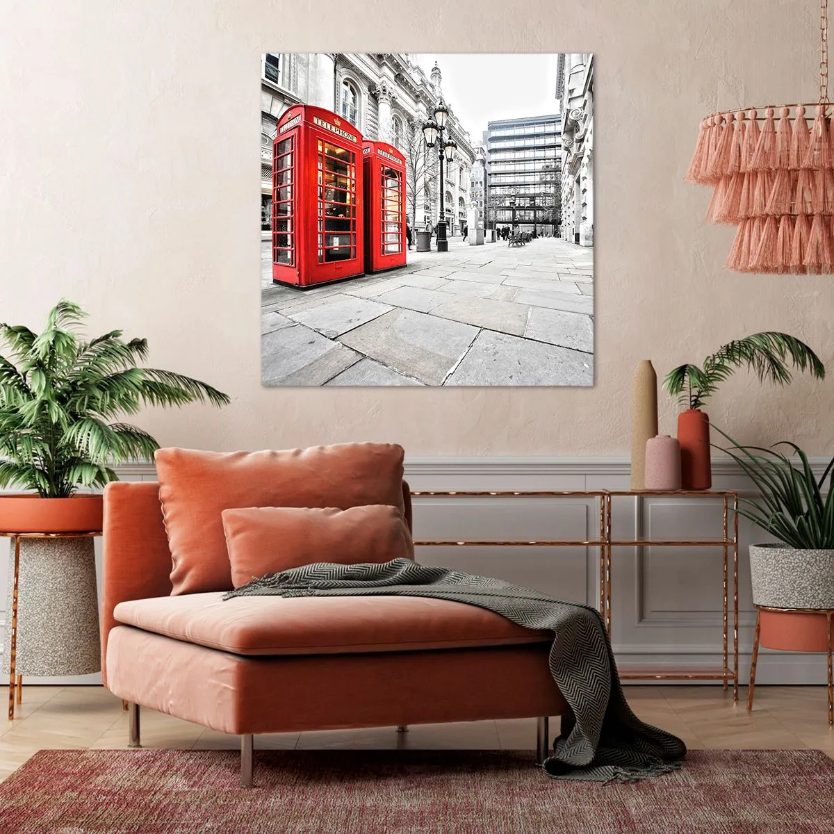 Bild auf Leinwand - Leinwandbild - Willkommen in London - 60x60 cm