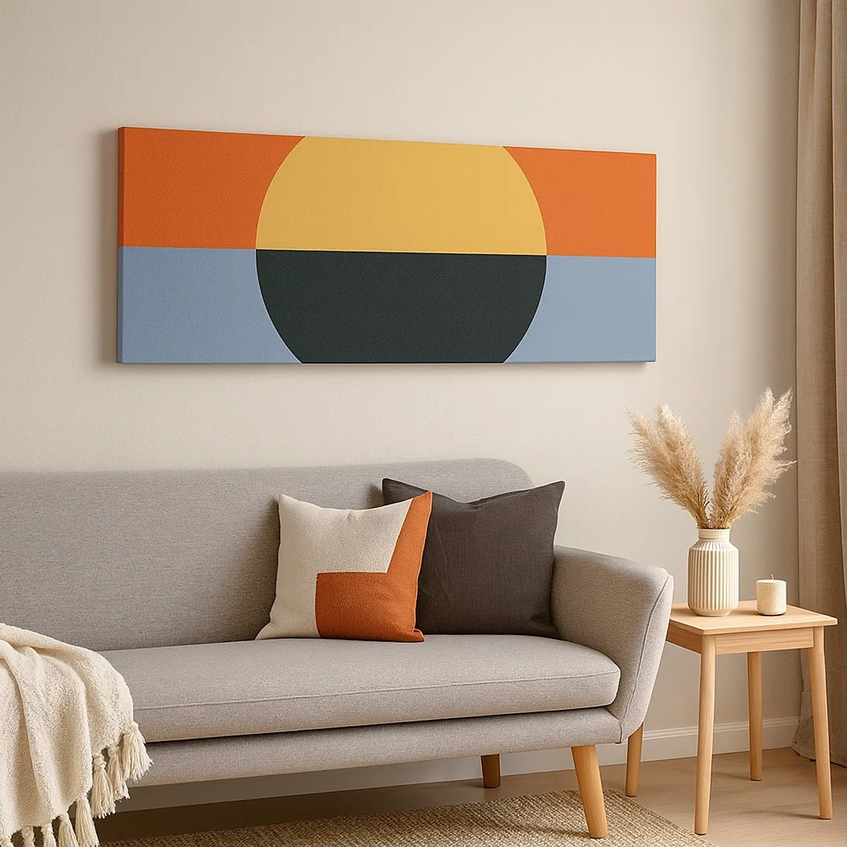 Bild auf Leinwand - Leinwandbild - Eine Komposition aus Wärme und Kühle - 30x30 cm