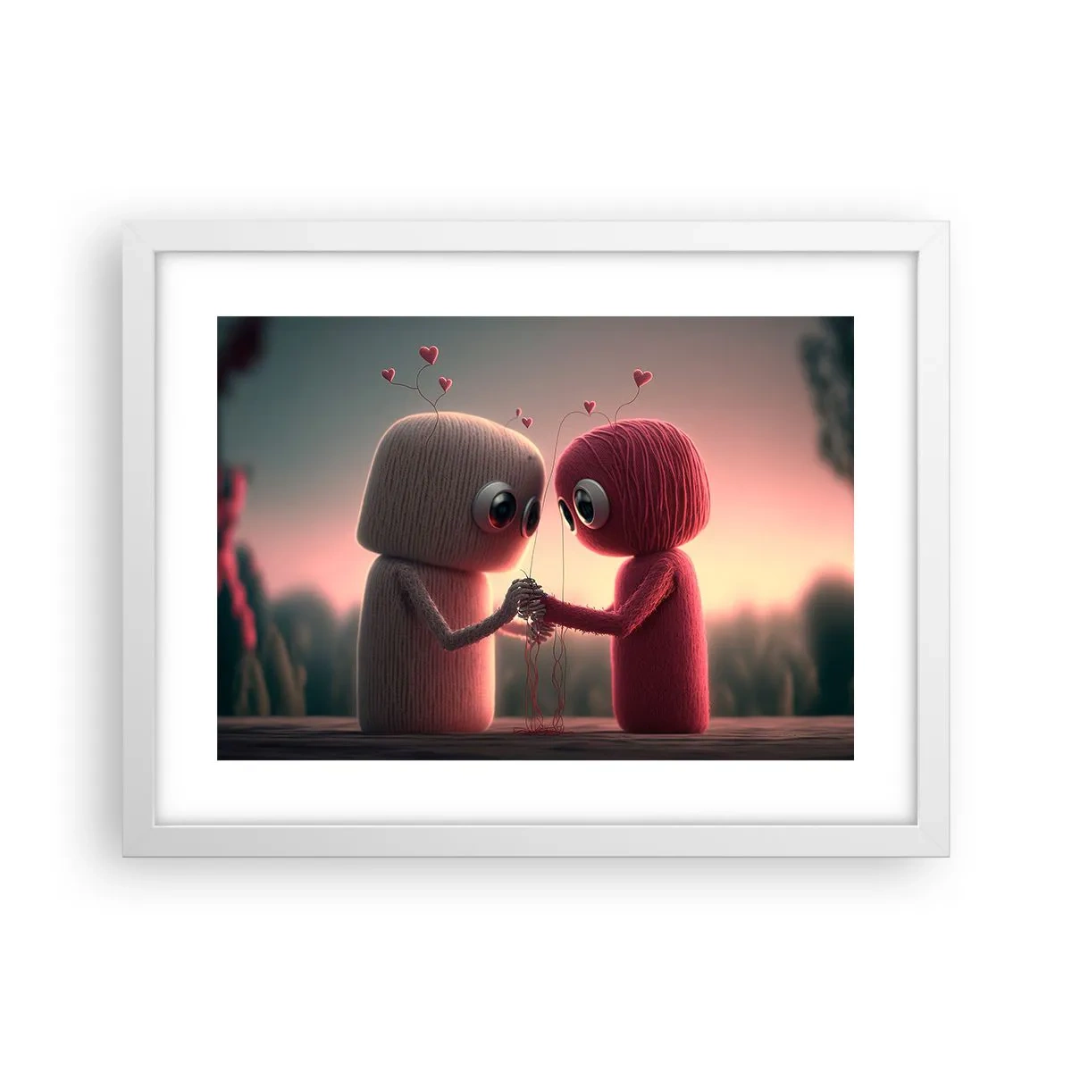Poster in einem weißen Rahmen - Jeder darf lieben - 40x30 cm
