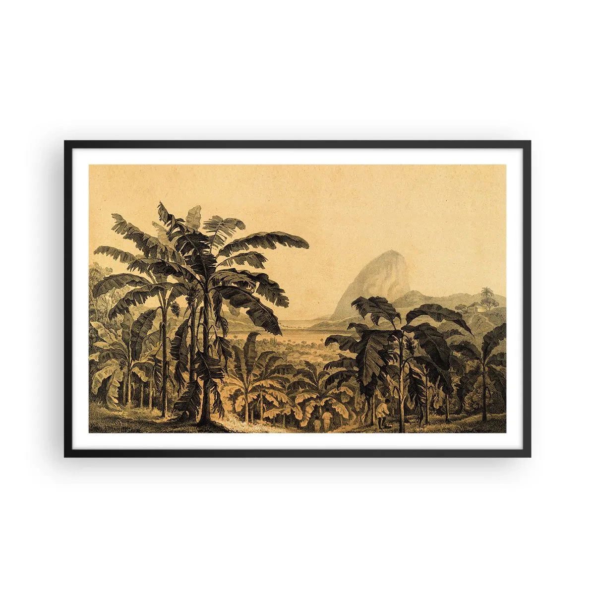 Poster in einem schwarzem Rahmen - in einem kolonialen Klima - 91x61 cm