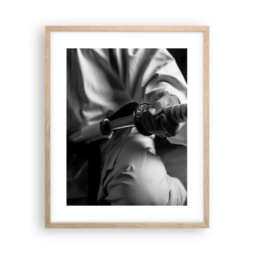 Poster in einem Rahmen aus heller Eiche - Kriegerseele - 40x50 cm