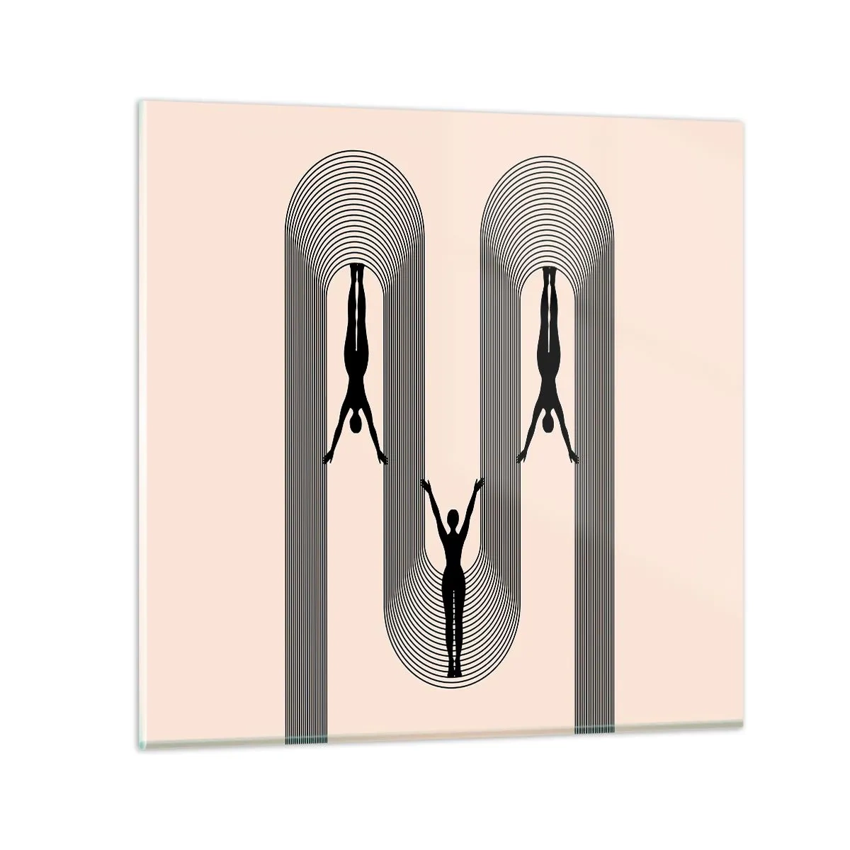 Glasbild - Bild auf glas - Verkehrt herum - 40x40 cm