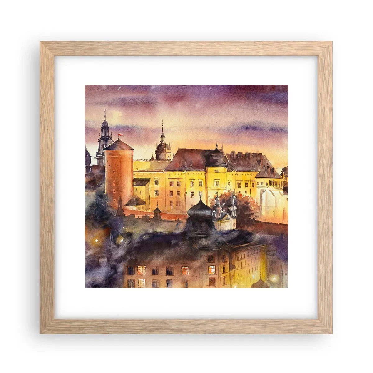 Poster in einem Rahmen aus heller Eiche - Geschichte und Märchen - 30x30 cm