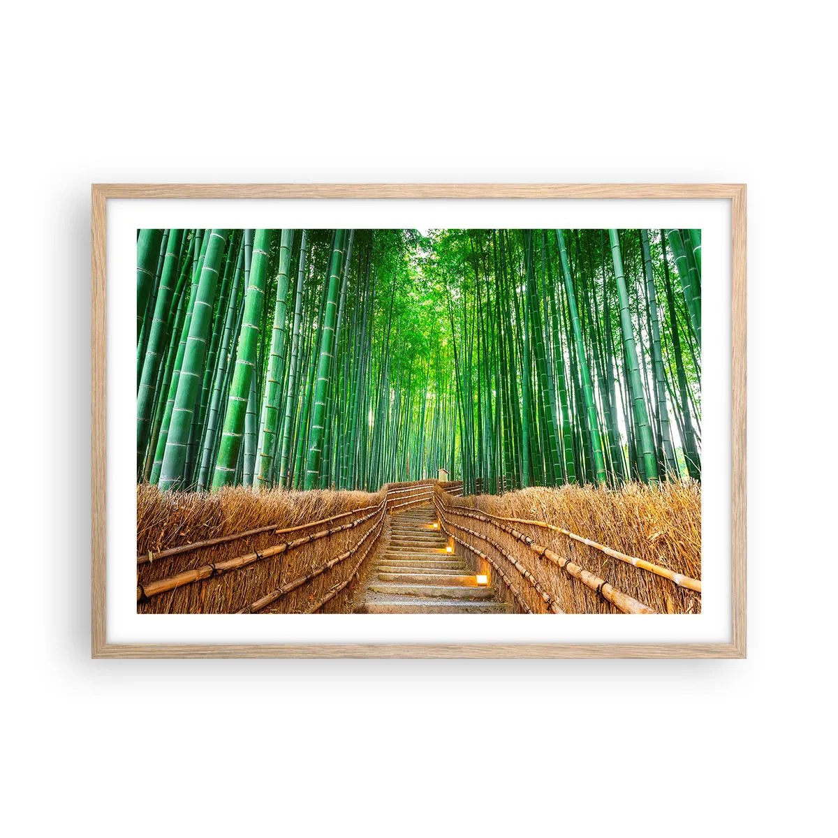 Poster in einem Rahmen aus heller Eiche - Die Essenz der asiatischen Natur - 70x50 cm