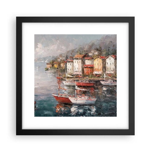 Poster in einem schwarzem Rahmen - Romantische Oase - 30x30 cm