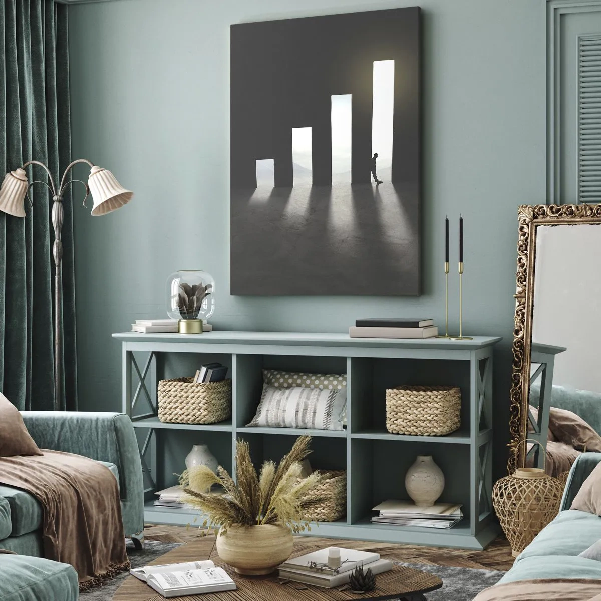 Bild auf Leinwand - Leinwandbild - Erfolg – ​​Impression - 65x120 cm