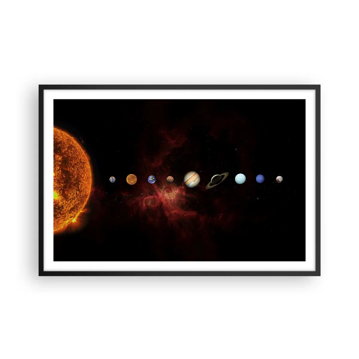 Poster in einem schwarzem Rahmen - Unsere Nachbarschaft - 91x61 cm