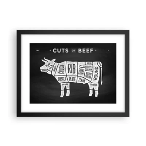 Poster in einem schwarzem Rahmen - Metzger Grundierung - 40x30 cm