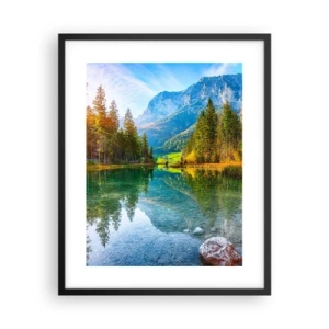 Poster in einem schwarzem Rahmen - Die Sanftheit des Herbstes - 40x50 cm