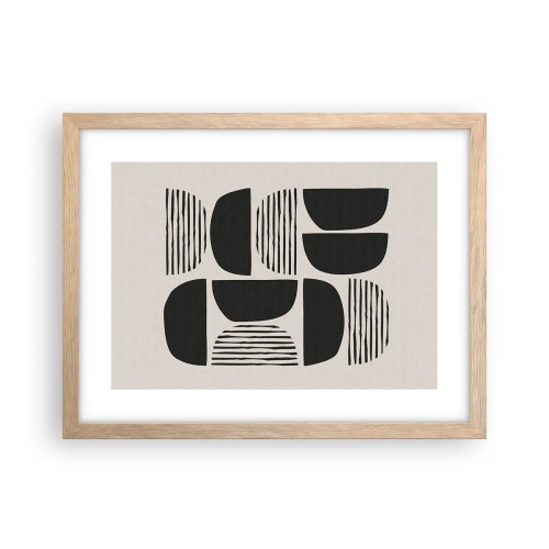 Poster in einem Rahmen aus heller Eiche - Halbherzige Deals - 40x30 cm