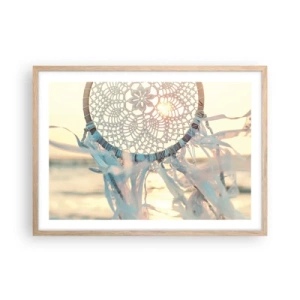 Poster in einem Rahmen aus heller Eiche - Totem aus Spitze - 70x50 cm