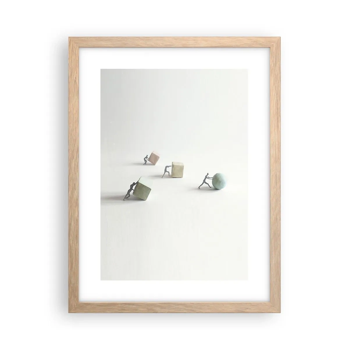 Poster in einem Rahmen aus heller Eiche - Pures Leben - 30x40 cm