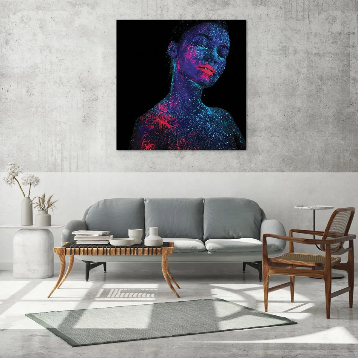 Glasbild - Bild auf glas - Im Sternenstaub - 70x70 cm