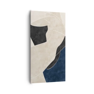 Bild auf Leinwand - Leinwandbild - Abstrakte Komposition – Farbkontrast - 65x120 cm