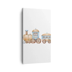 Bild auf Leinwand - Leinwandbild - Am Bahnhof steht ... - 45x80 cm