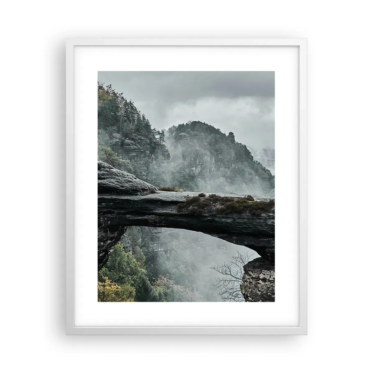 Poster in einem weißen Rahmen - Abenteuer beginnt gleich - 40x50 cm