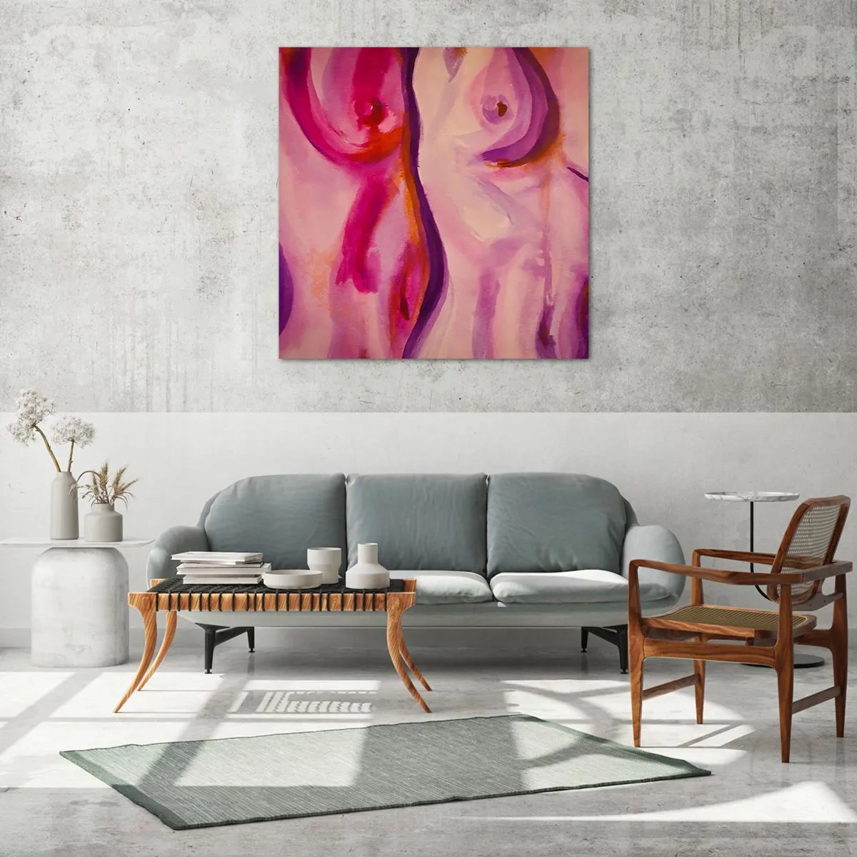 Glasbild - Bild auf glas - Ode an die Weiblichkeit - 70x70 cm