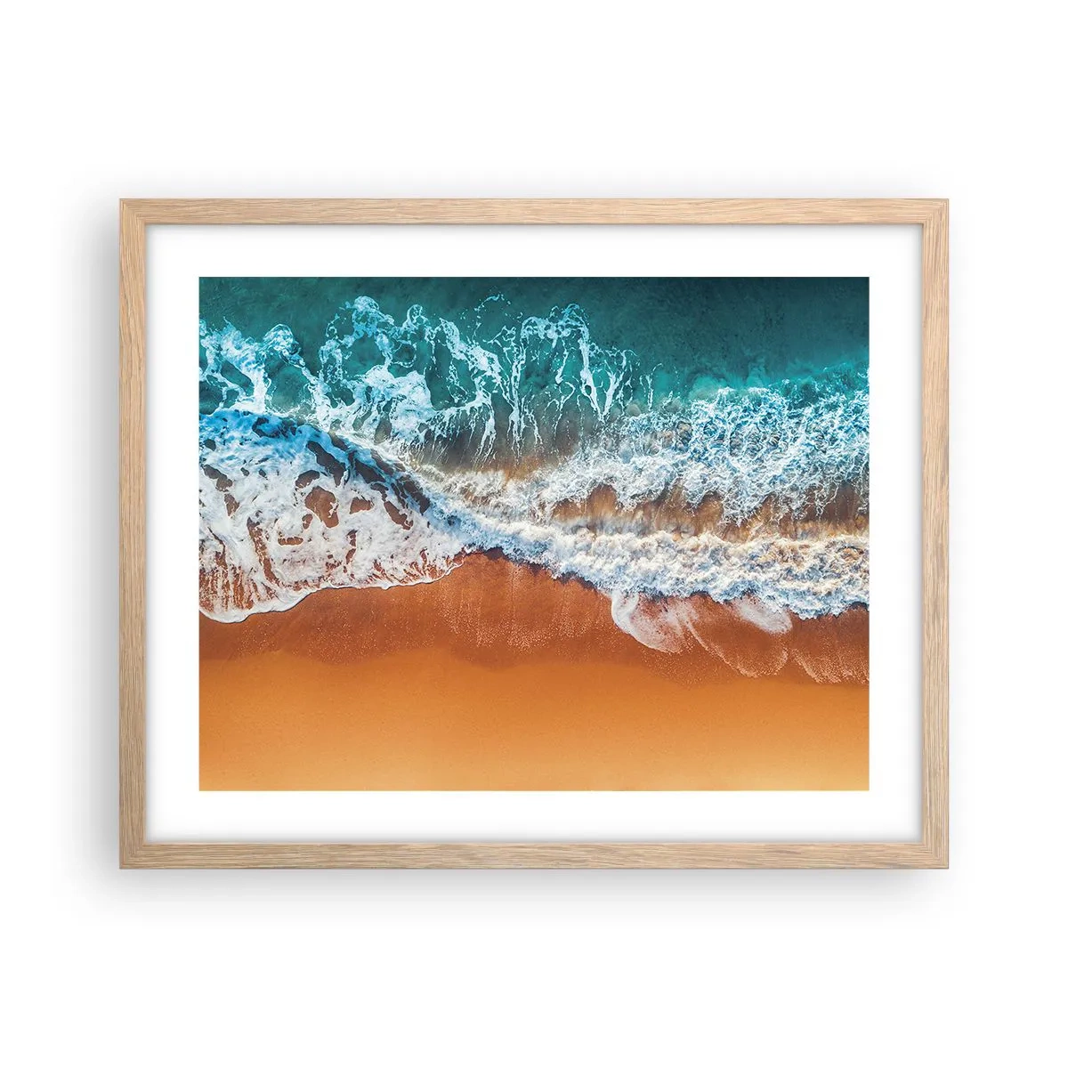 Poster in einem Rahmen aus heller Eiche - Immer Hand in Hand - 50x40 cm