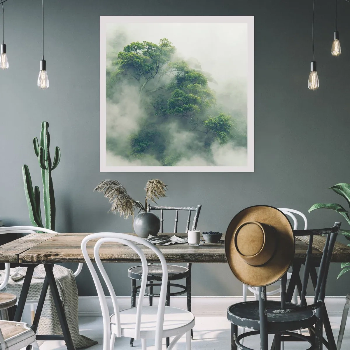 Poster - In Nebel gehüllt - 60x60 cm