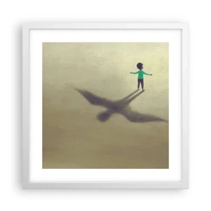 Poster in einem weißen Rahmen - Der Held der Zukunft - 40x40 cm