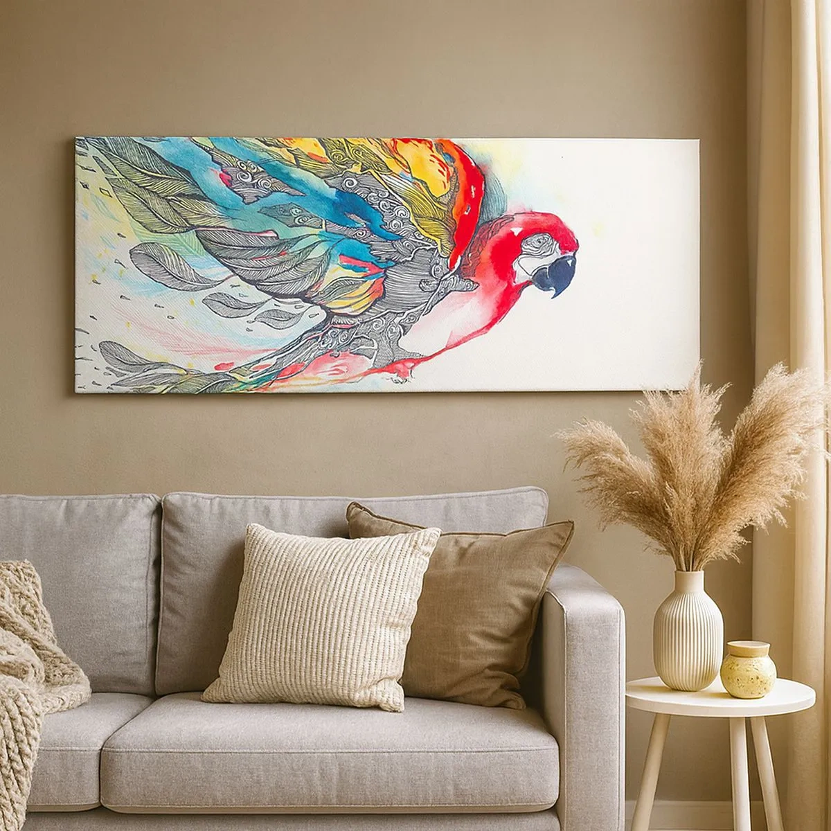 Bild auf Leinwand - Leinwandbild - Leben Sie bunt - 100x40 cm