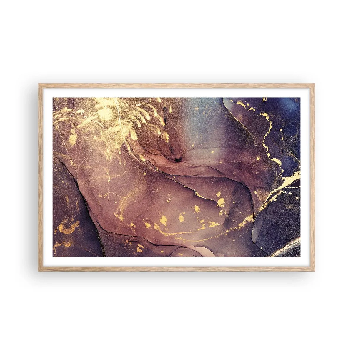 Poster in einem Rahmen aus heller Eiche - Materie und Geist - 91x61 cm