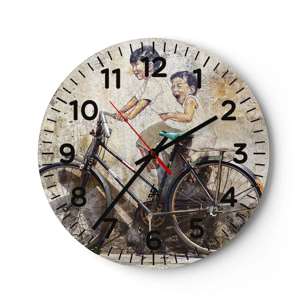 Wanduhr - Glasuhr - Richtig oder falsch? - 30x30 cm