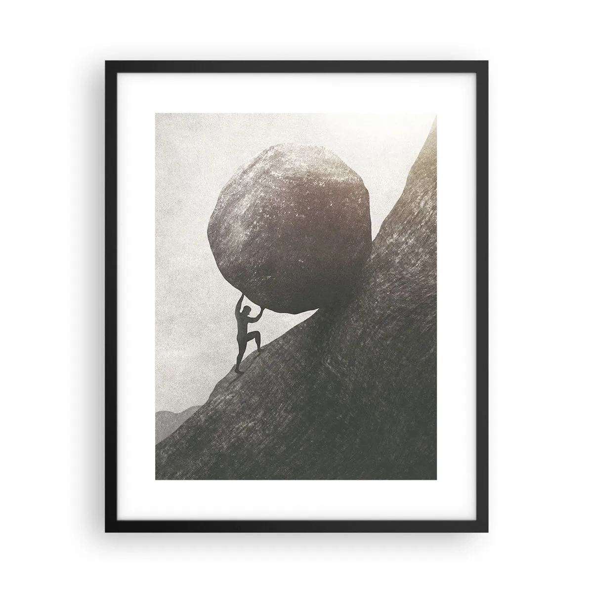 Poster in einem schwarzem Rahmen - Ich glaube wider alle Hoffnung - 40x50 cm