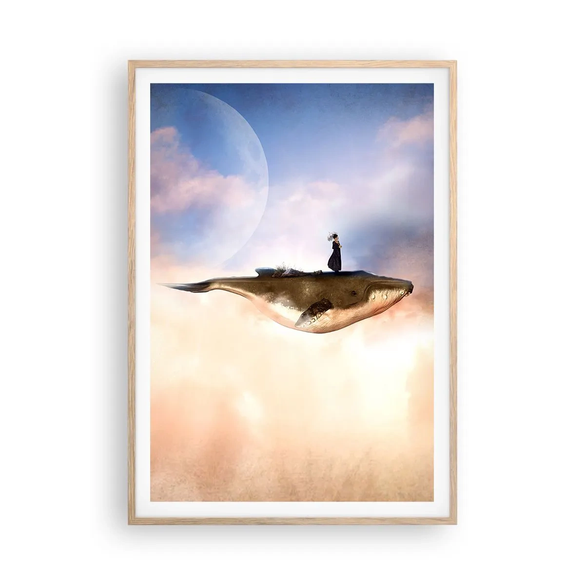 Poster in einem Rahmen aus heller Eiche - Eine echte Reise - 70x100 cm