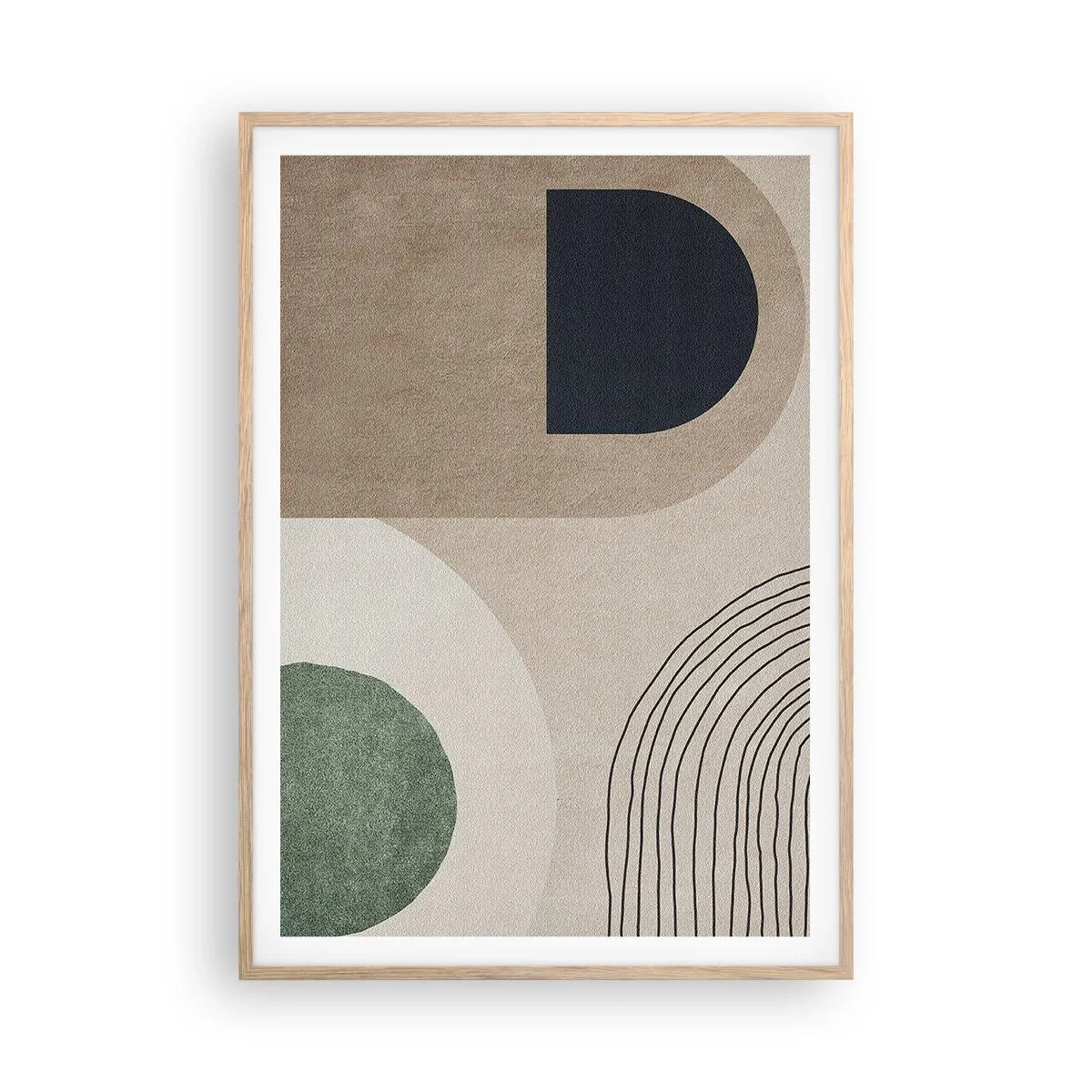 Poster in einem Rahmen aus heller Eiche - Sanftheit des Ovals - 70x100 cm