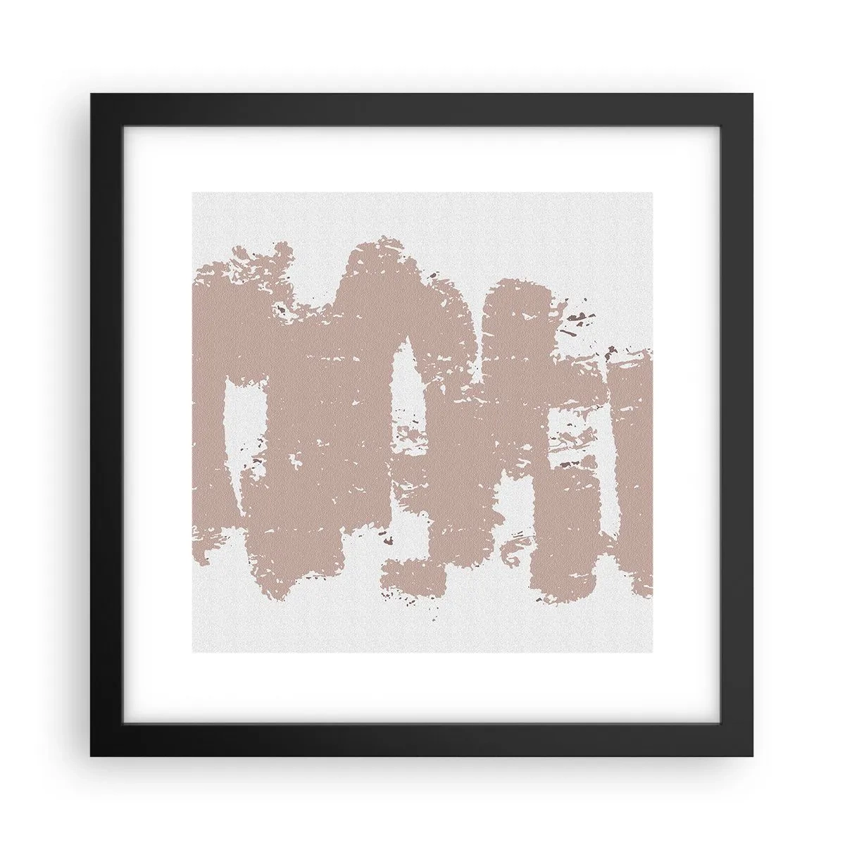 Poster in einem schwarzem Rahmen - Abstraktion in zartem Rosa - 30x30 cm