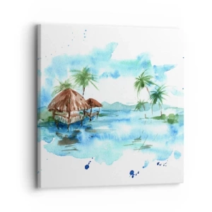 Bild auf Leinwand - Leinwandbild - Irgendwo im Pazifik - 30x30 cm