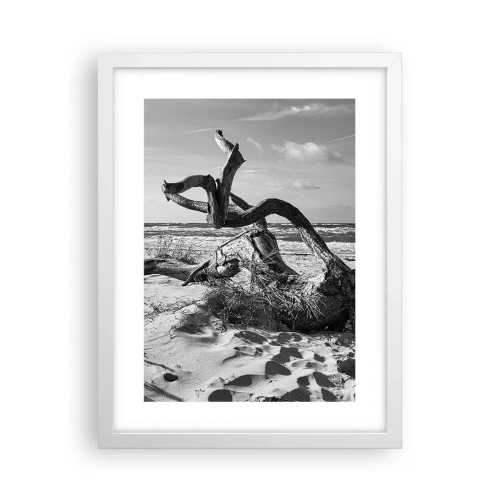 Poster in einem weißen Rahmen - Meeresskulptur - 30x40 cm