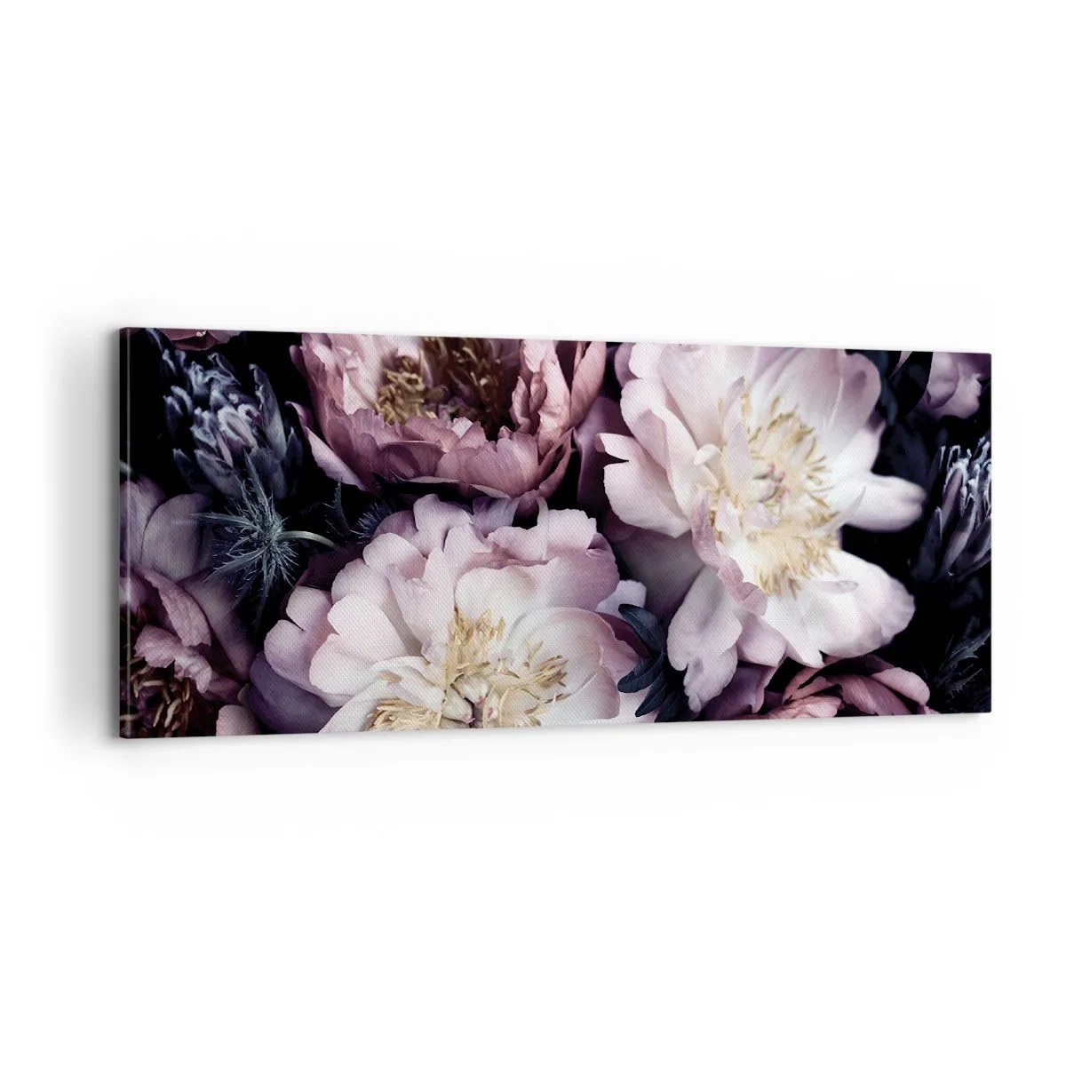 Bild auf Leinwand - Leinwandbild - Blumenstrauß im alten Stil - 100x40 cm