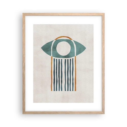 Poster in einem Rahmen aus heller Eiche - Zeichen und Rituale - 40x50 cm