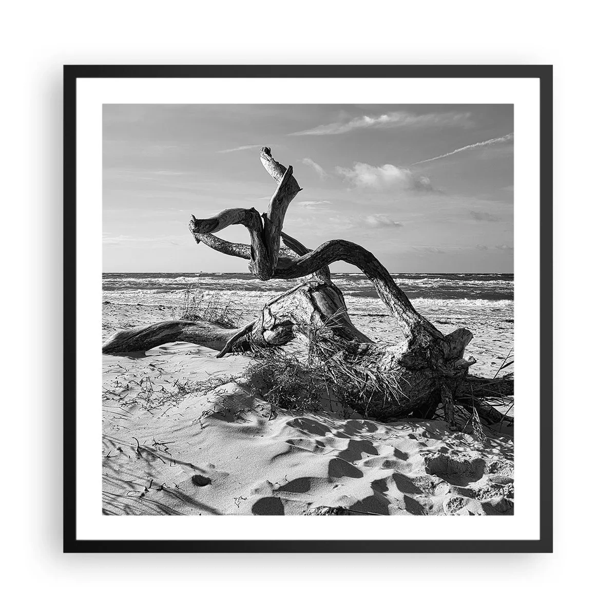 Poster in einem schwarzem Rahmen - Meeresskulptur - 60x60 cm