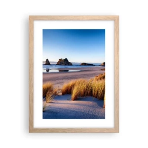 Poster in einem Rahmen aus heller Eiche - Für Friedenssuchende - 30x40 cm