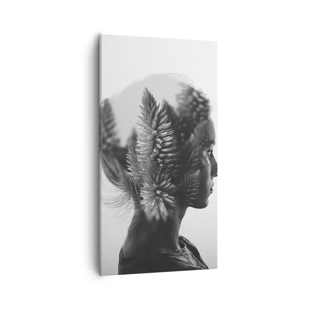 Bild auf Leinwand - Leinwandbild - Dame des Kiefernwaldes - 55x100 cm