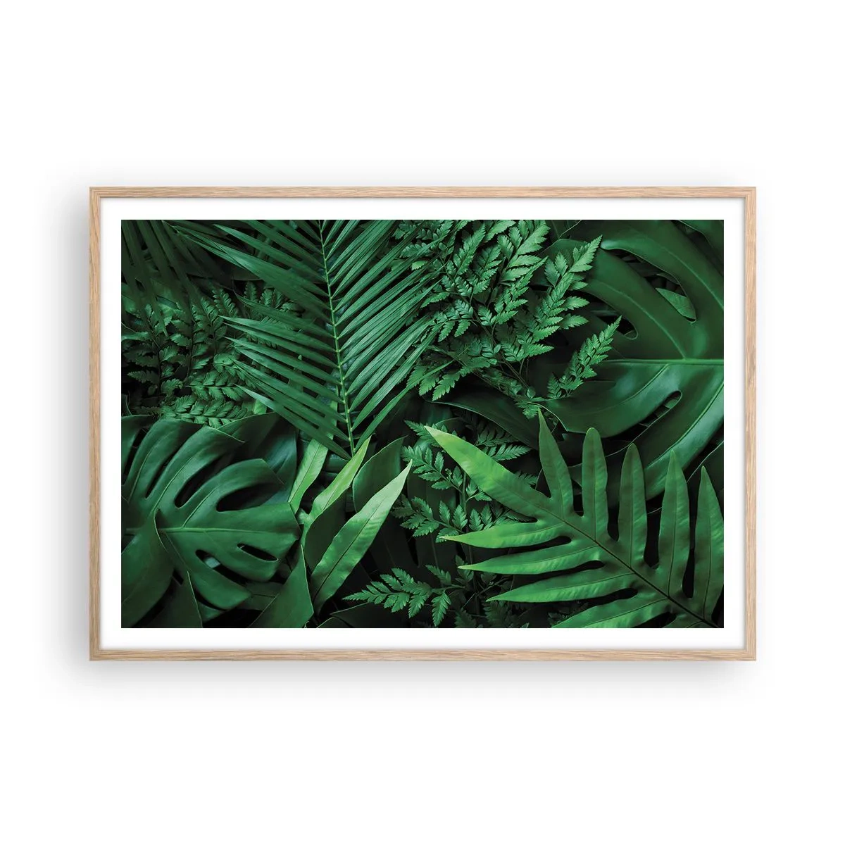 Poster in einem Rahmen aus heller Eiche - Eingebettet ins Grüne - 100x70 cm