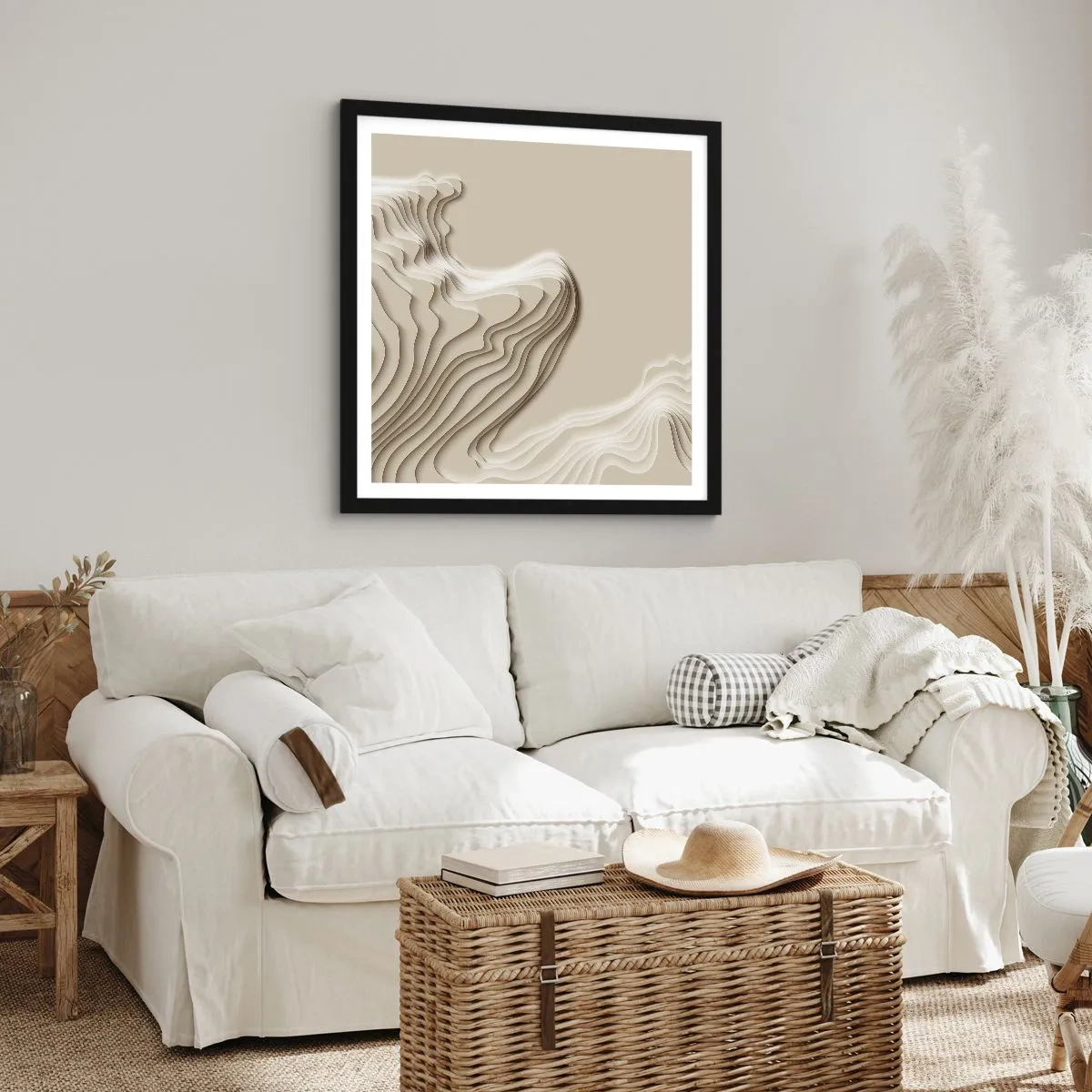 Poster in einem schwarzem Rahmen - Topographie der Kunst - 40x40 cm