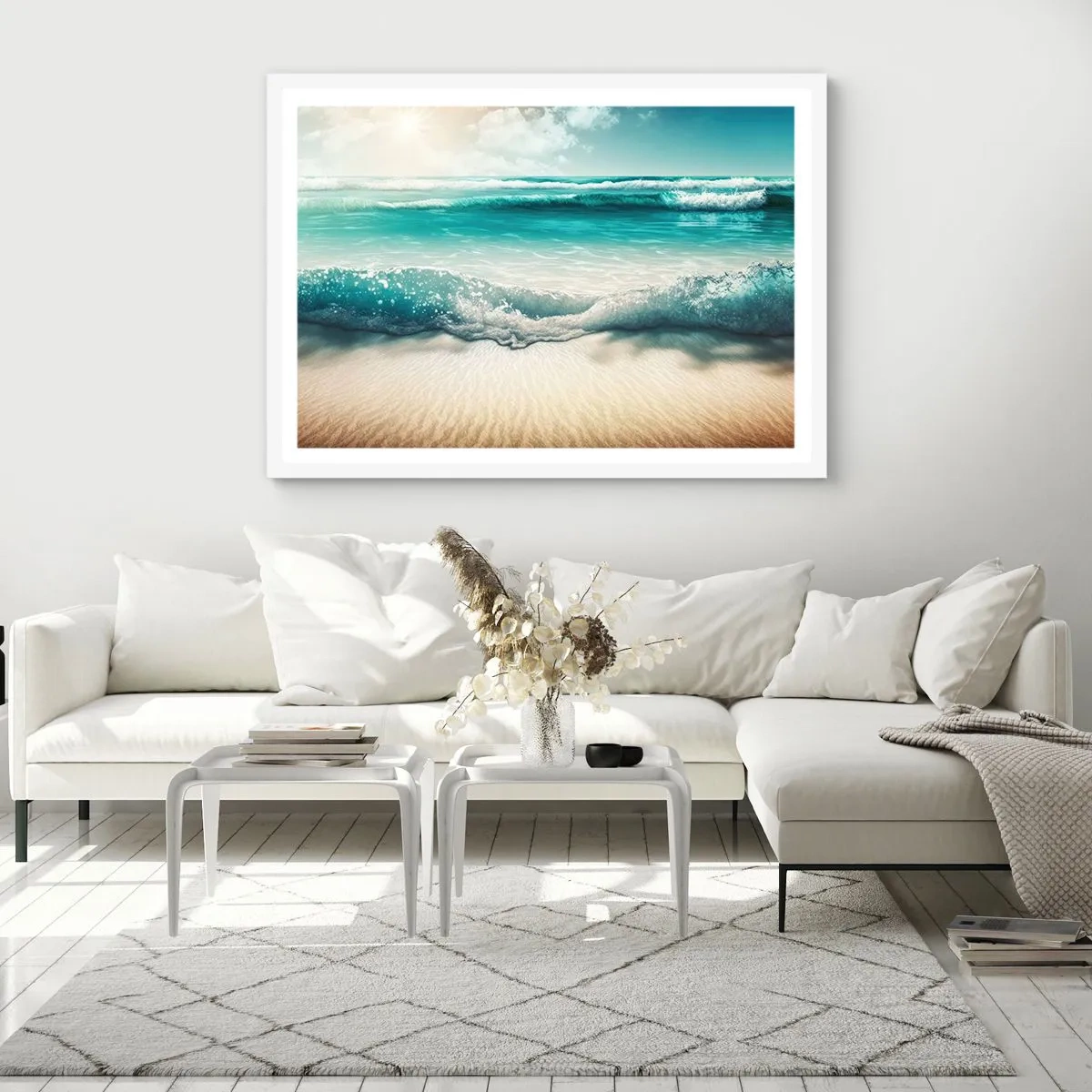 Poster in einem weißen Rahmen - Frieden des Ozeans - 40x30 cm