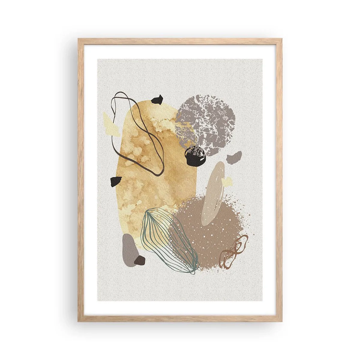 Poster in einem Rahmen aus heller Eiche - Angewandte Plumkologie - 50x70 cm